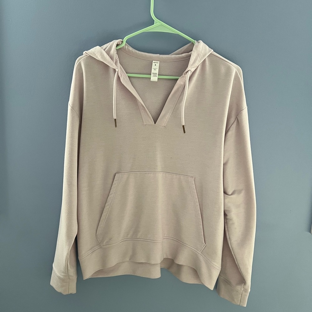 Light Pink V-Neck Sweatshirt